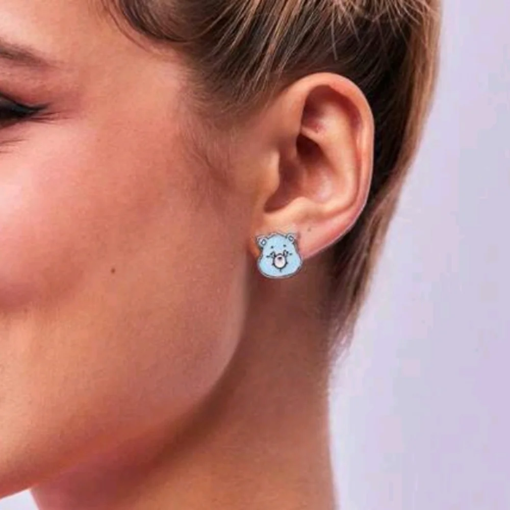 Blue Care Bears Stud Earrings